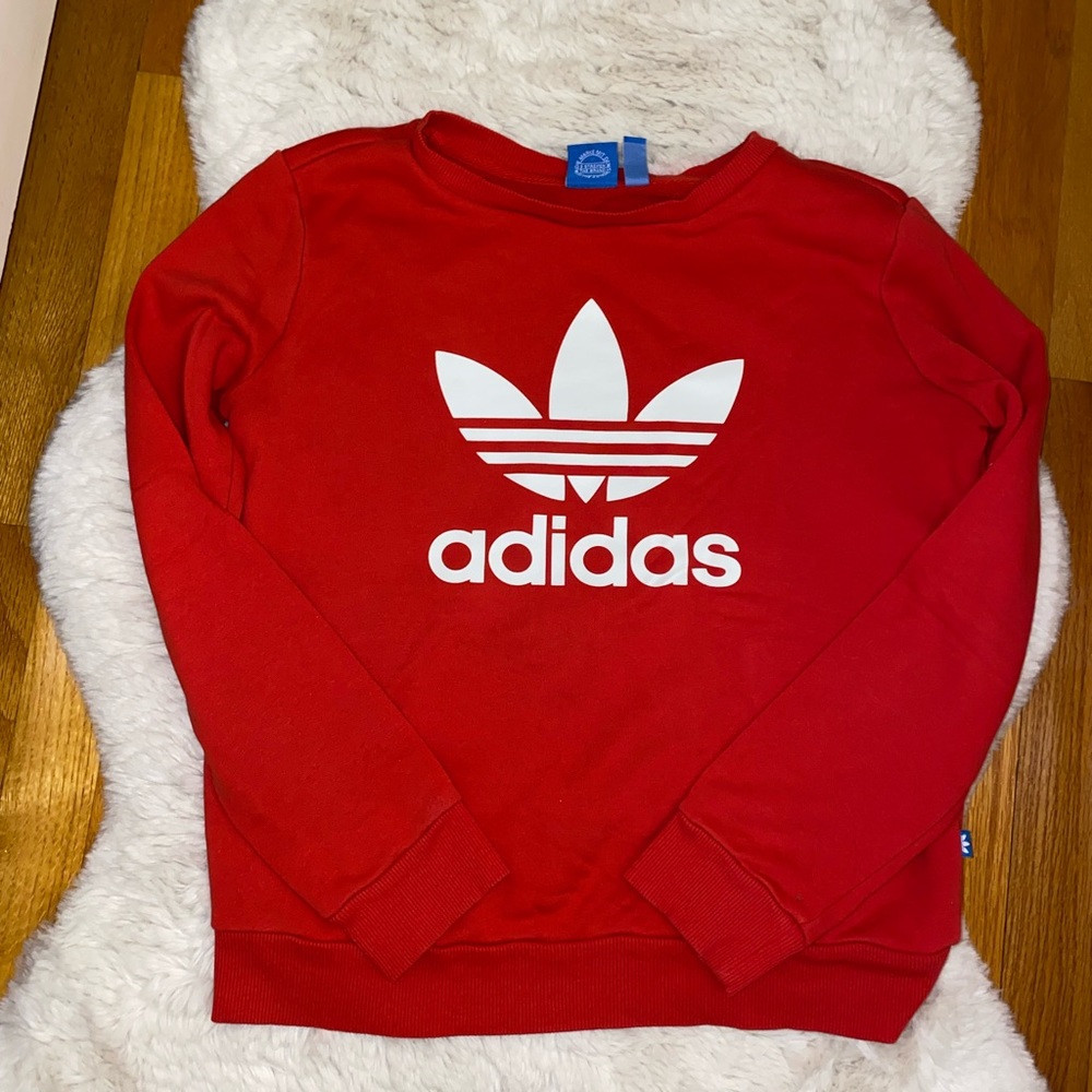 Red Unisex Addisas sweater